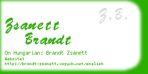 zsanett brandt business card